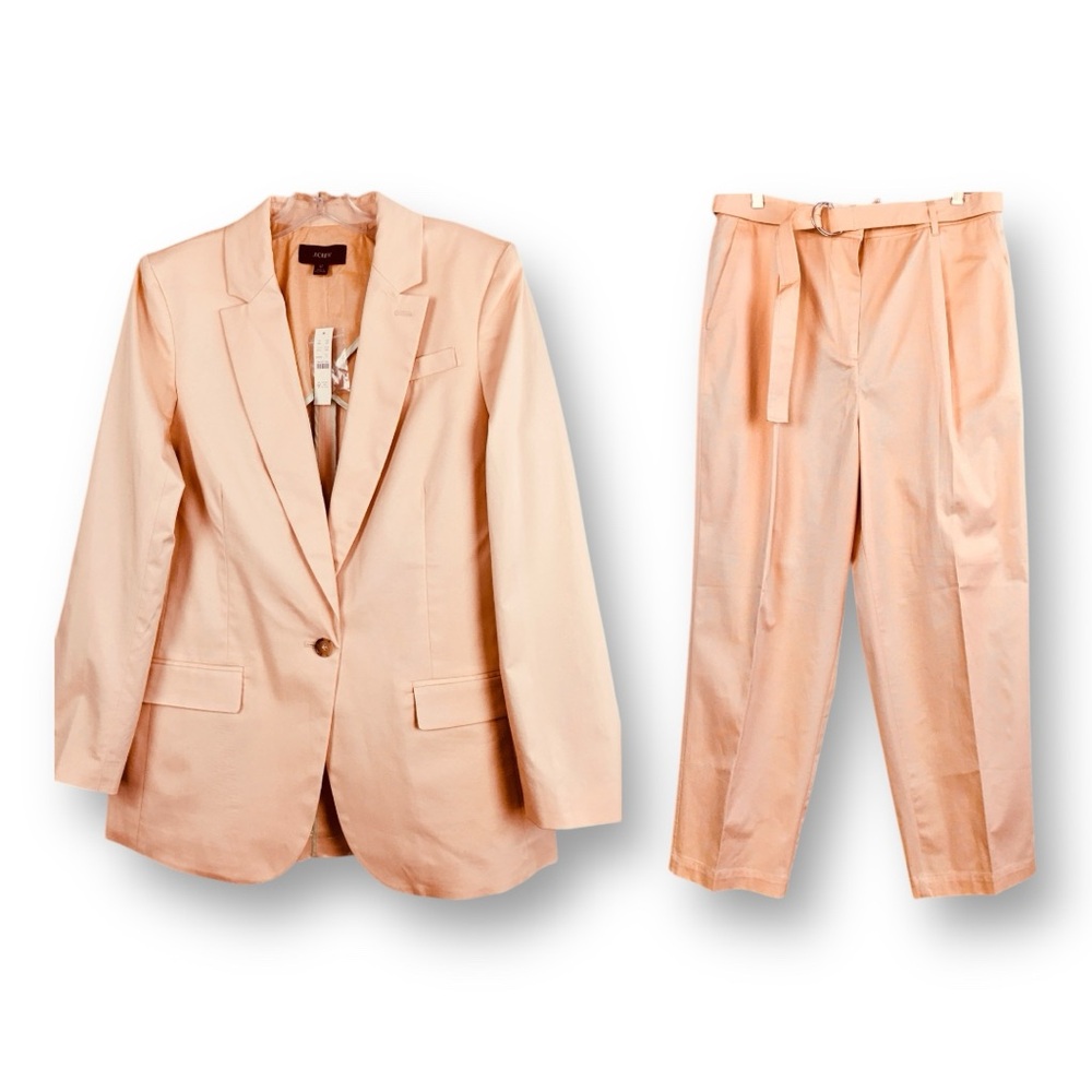 NWT J.Crew Alfie Blazer-12 & D-Ring Chino-14 Sat /Suit Gramercy Twill Peach - Picture 4 of 16